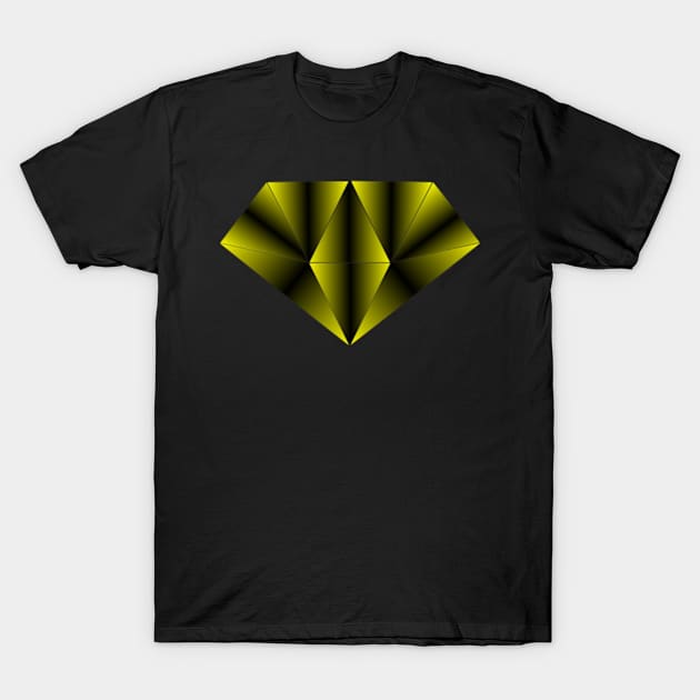 Golden geometric diamond T-Shirt by SAMUEL FORMAS